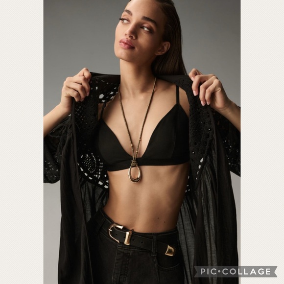 Anthropologie Mixed Lace Crochet Duster - Picture 2 of 11